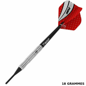 Fléchette BULL'S Dot D4 Soft Tip 18g – Tungstène 90 % – parfaite pour cible électronique