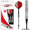 Pack de 3 fléchettes BULL'S Dot D4 – 18g – haute précision en tungstène 90 %