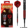 BULL'S Magma 18g – fléchettes pro noir/rouge Tungstène 90 %.