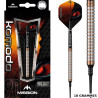 Coffret Mission Komodo GX Soft Tip 18g avec 3 fléchettes en tungstène 90 % et design reptilien.