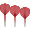 Set de 3 ailettes moulées Mission Force 90 – rouge transparent – format No6 – taille tweenie.