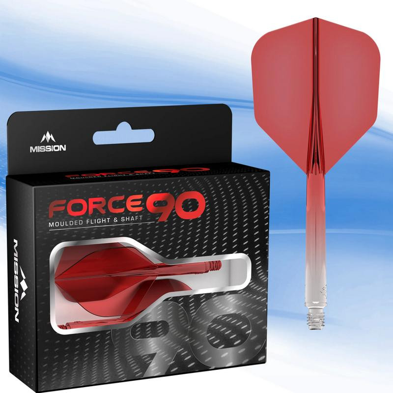 Emballage officiel des ailettes moulées Mission Force 90 – version rouge transparent - taille short - N°6
