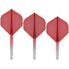 Set de 3 ailettes moulées Mission Force 90 – Rouge Transparent – format No2 Medium.