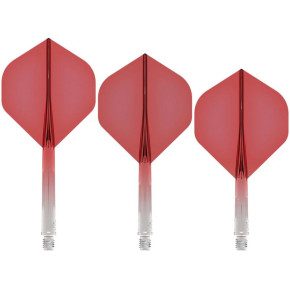 Set de 3 ailettes moulées Mission Force 90 – Rouge Transparent – format No2 – taille Tweenie.