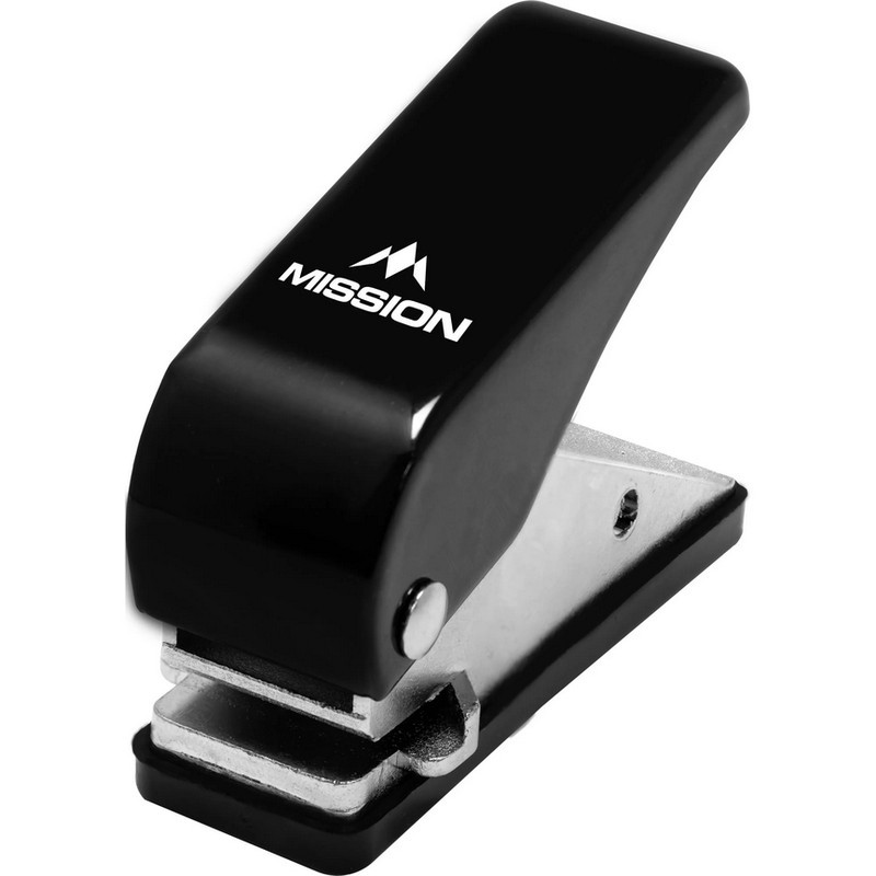 Poinçonneuse à ailette noire Mission Flight Punch – accessoire robuste et précis pour fléchettes