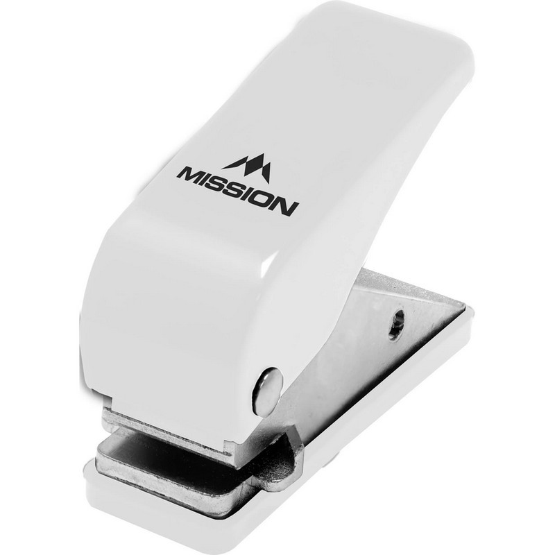 Mission Flight Punch blanc – outil format poche pour perforation d’ailettes de fléchettes