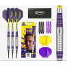 Pack fléchettes laiton 19g Luke Littler avec visuel et accessoires.