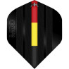 Ailettes Mike De Decker Mission – motif noir avec drapeau belge stylisé
