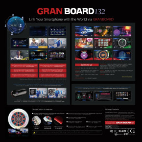 Granboard 132 – Cible de fléchette connectée professionnelle au format Traditionnel