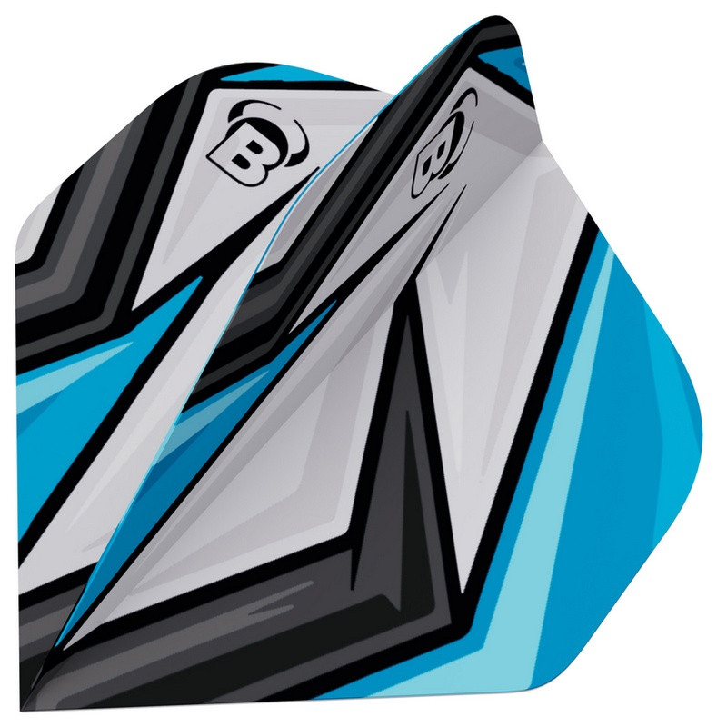 Ailette Bull's B-Star Stone A-Standard 100 microns, design bleu et gris ultra résistant.
