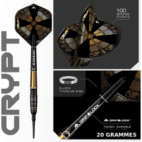 Flights Std n°2 100 µ + shafts Grip-Lock Tweenie 41 mm.