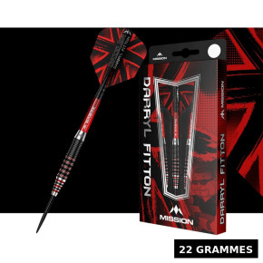Boîte Mission Darts – Dazzler Steel Tip 22 g, set complet prêt à jouer.