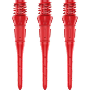 Pointes L-Style Lippoint Premium rouges 2BA – lot de 30 – soft tip pour cible électronique, Made in Japan