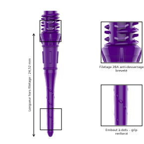 Pointes soft tip 2BA (x30) - L-Style Lippoint Premium Violet