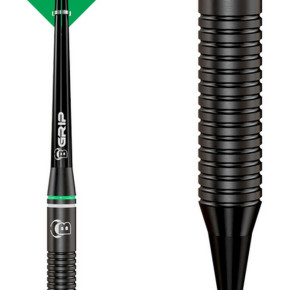 Fléchette BULL’S Soft Tip 18 g avec shaft B-Grip noir, flight Preußen Münster et pointe plastique 2BA.