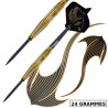 Fléchette ST4 24 g montée – shafts B-Grip, ailettes Stingray, pointes fingergrip.