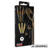 Bull’s Stingray ST4 24 g – set acier, zoom sur barrel or en tungstène 90 %.