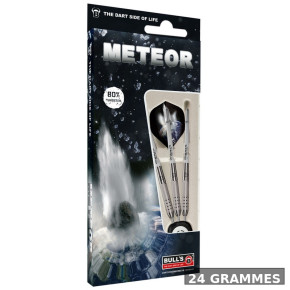BULL’S Meteor MT8 24 g – fût 80 % tungstène avec moletage avant pour une prise sécurisée.