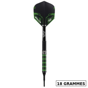 Fléchette complète 18 g – flight No.6 100 µm et shaft Nylon Medium Black