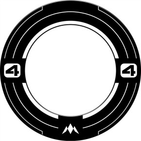 Surround Mission Samurai 4 White Edition : tour de cible noir/blanc, protection murale autour cible sisal.