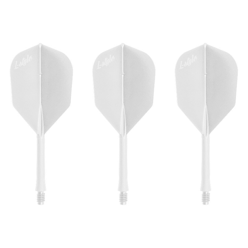 3 ailettes BarFlight blanches L-Style 2BA L3 260, ailettes moulées solide.