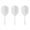 3 ailettes BarFlight blanches L-Style 2BA L3 260, ailettes moulées solide.