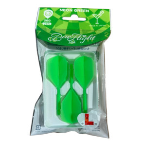 Pack BarFlight vert néon L-Style 2BA : set de 3 ailettes moulées tout-en-un L3 260, Made in Japan.
