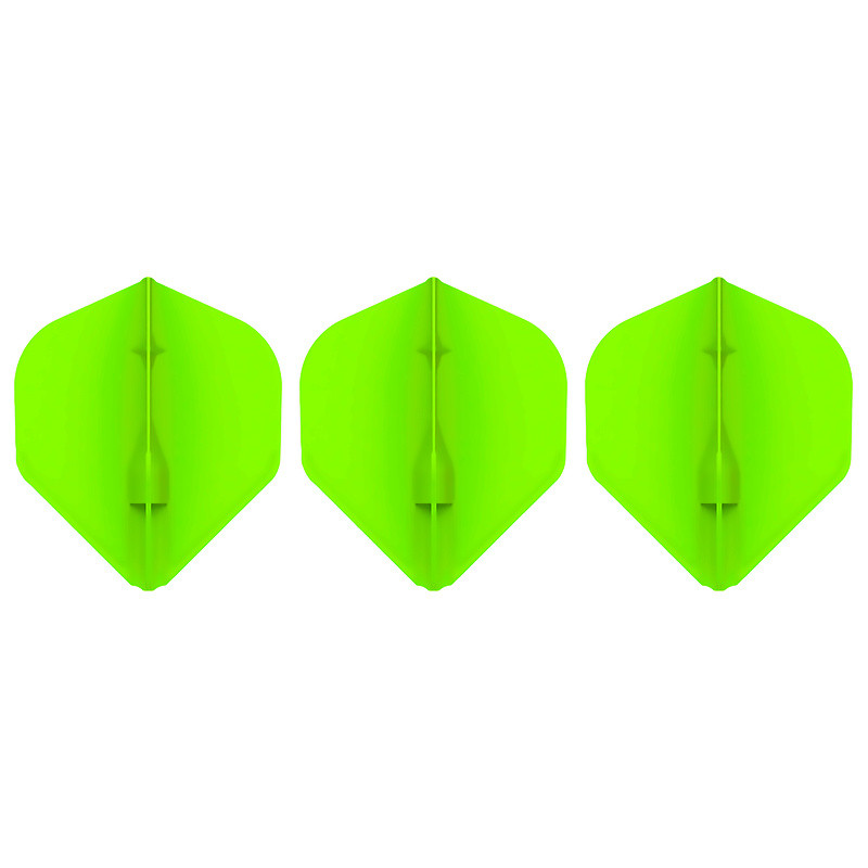 Ailettes haut de gamme L-Style L-Flight EZ L1 Standard vert néon 2BA – lot de 3