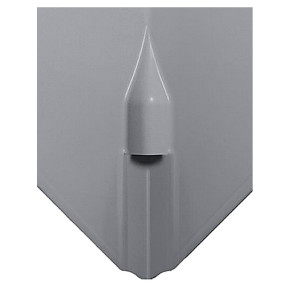 Zoom sur la connexion et la bague de maintien moulée intégrée des ailettes L-Style EZ L1 Grey (2BA).