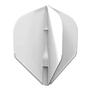 Ailette L-Style EZ L1 blanche – vue ouverte, ailettes moulées 90°, fixation stable et montage rapide.