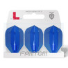 Set de 3 ailettes l-style modèle Fantom EZ L3 bleu transparent