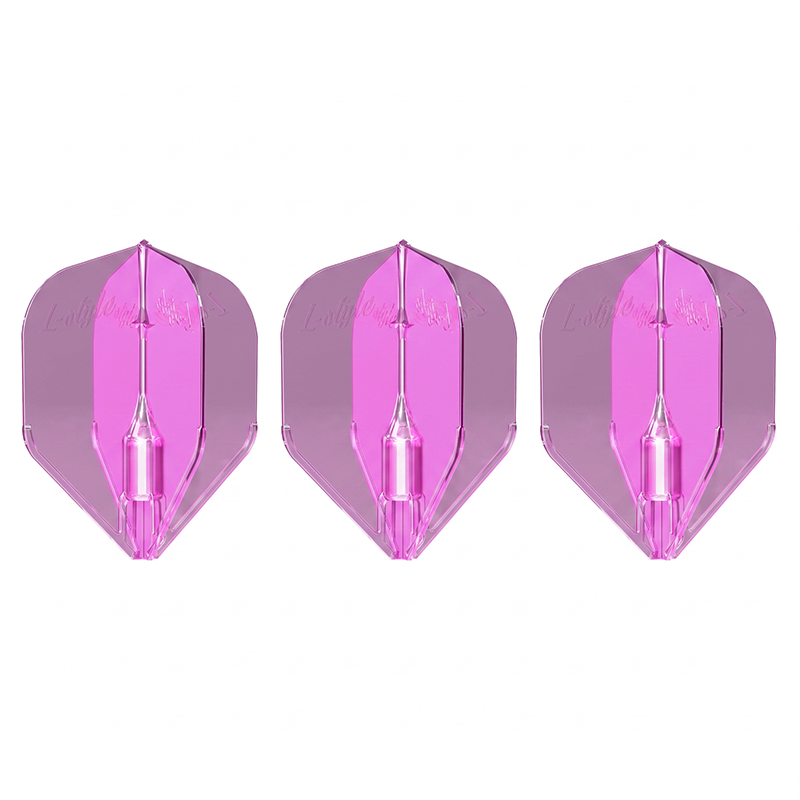 Set de 3 ailettes L-style Fantom Rose transparent avec champagne ring intégré et forme L3