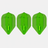 Lot de 3 ailettes L-style fantom EZL3 vertes transparentes.