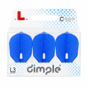Packaging L-Style L-Flight PRO Dimple L3 bleu, ailettes japonaises en lot de 3.