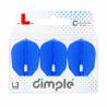 Packaging L-Style L-Flight PRO Dimple L3 bleu, ailettes japonaises en lot de 3.