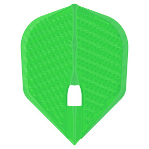 Ailette moulée L-Style L3 PRO Dimple Lime Green avec surface alvéolée.