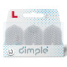 Packaging L-Style L-Flight PRO Dimple L3 Clear avec set de 3 ailettes moulées.