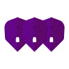 Trois ailettes L-Style L3 PRO Dimple Purple Deep alignées pour stabilité et précision.