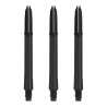 Shafts L-Style Laro Carbon 330 Medium noirs, pack de 3 tiges carbone pour fléchettes.