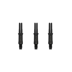 Shafts L-Style L-SHaft Carbon Locked Straight 130 noirs, pack de 3 tiges extra short.