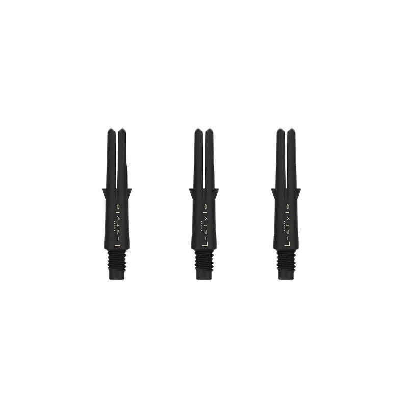Shafts L-Style L-SHaft Carbon Locked Straight 130 noirs, pack de 3 tiges extra short.