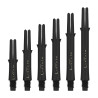 Gamme L-SHaft Carbon Locked Straight noire avec longueurs 130, 190, 225, 260, 295 et 330.
