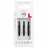 Packaging L-Style L-SHaft Carbon 190 Short noir avec 3 shafts carbone.