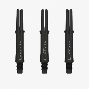 Shafts L-Style L-SHaft Carbon Locked Straight 190 noirs, pack de 3 tiges short.
