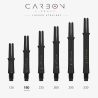 Comparaison des longueurs de tige de fléchette carbone L-STYLE locked straight.