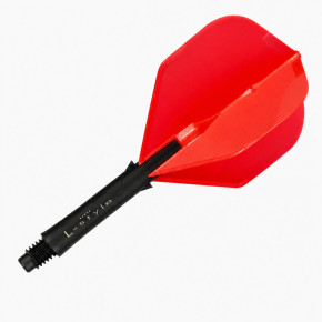 Shaft L-Style Carbon Locked Straight 225 noir monté avec ailette rouge L-Style.