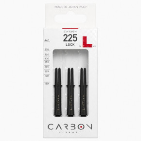 Packaging L-SHaft Carbon Locked Straight 225 Black avec 3 shafts carbone