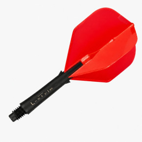 Shaft L-Style Carbon Locked Straight 260 noir monté avec ailette rouge L-Style.