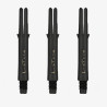 Shafts L-Style L-SHaft Carbon Locked Straight 260 Black, pack de 3 tiges carbone noires.