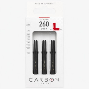 Packaging L-SHaft Carbon Locked Straight 260 Black avec 3 shafts carbone